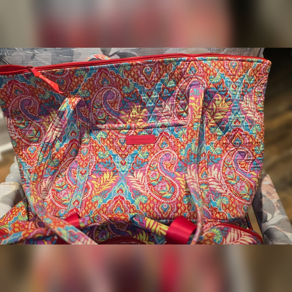 Vera Bradley Colorful Paisley Travel Bag Set - Picture 6 of 14